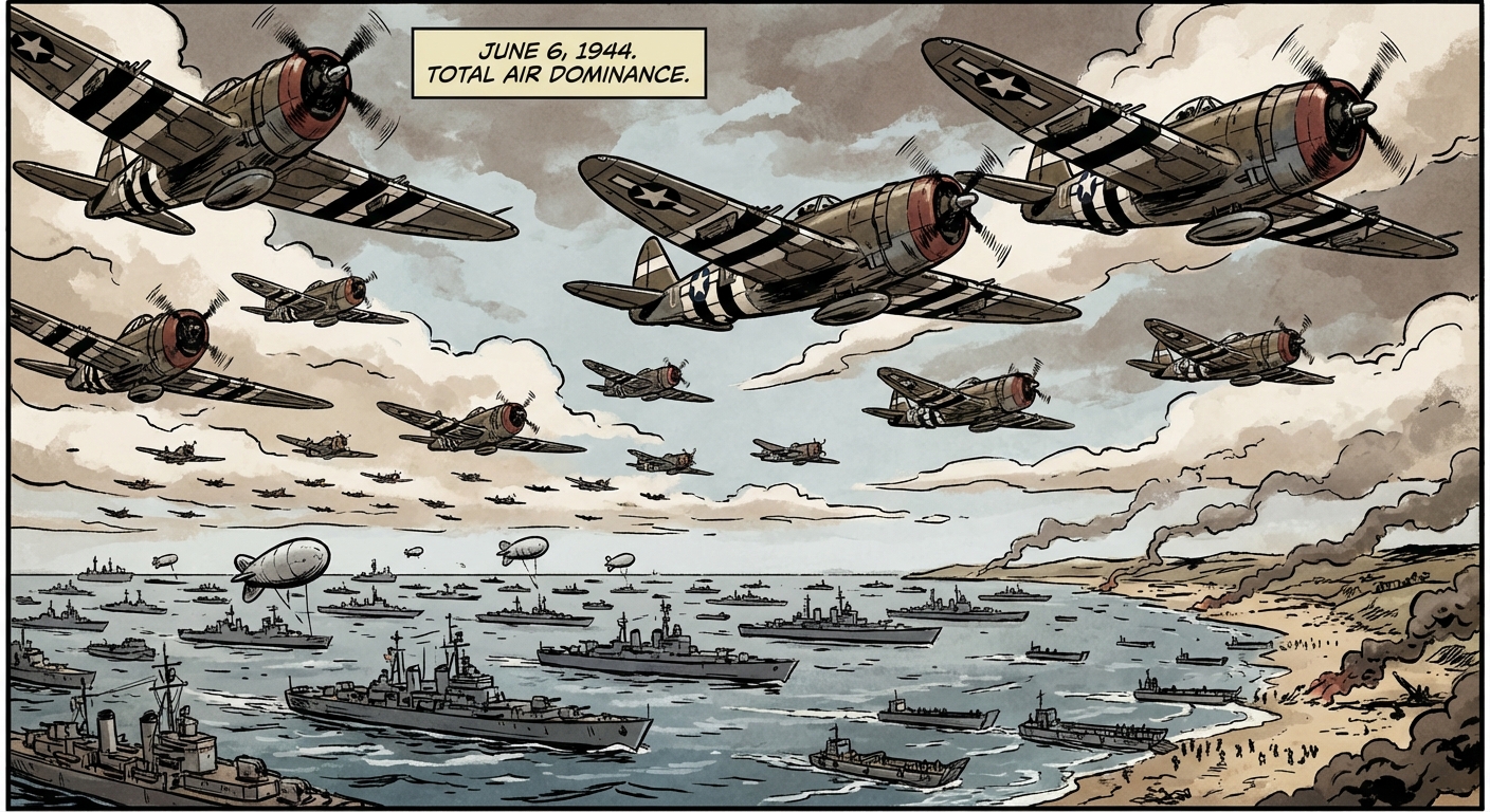Allied air superiority over Normandy