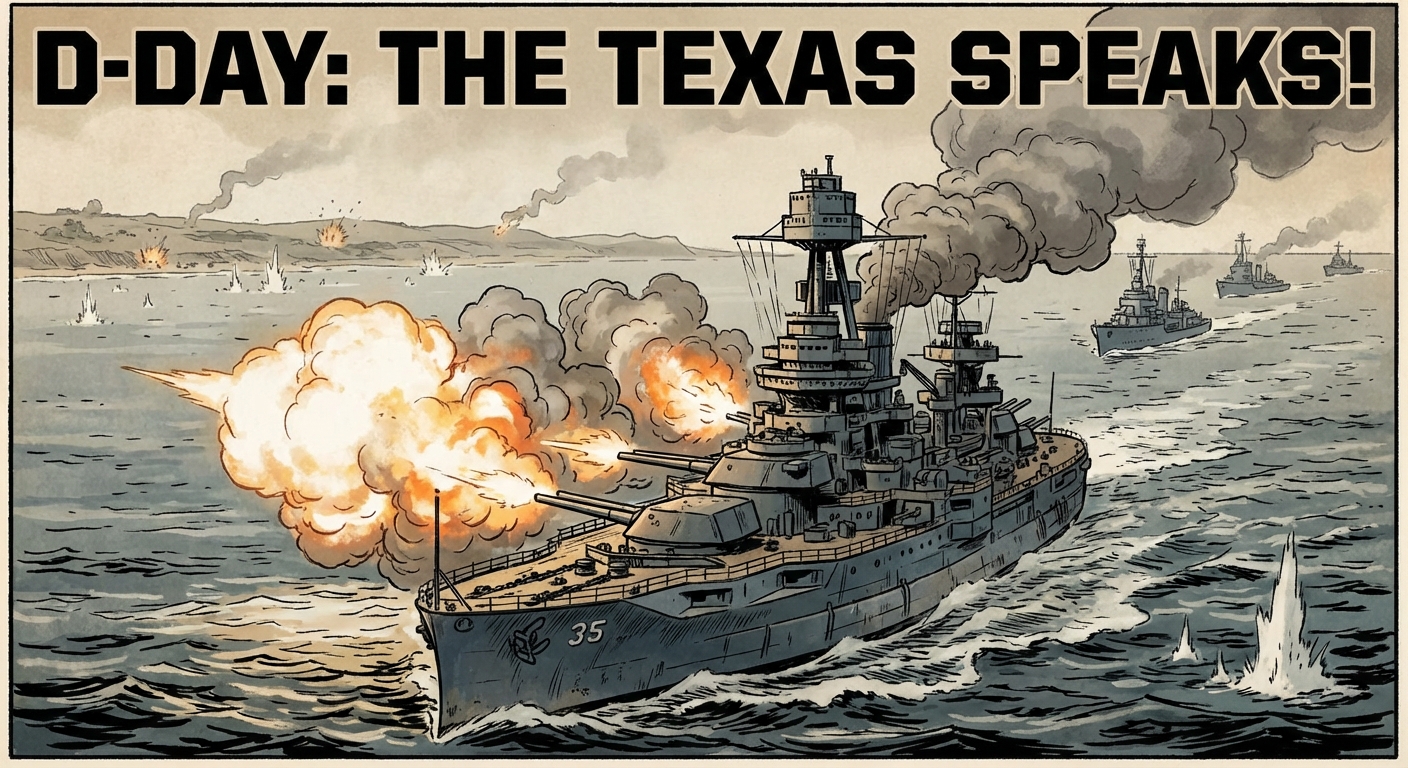 Allied naval bombardment at D-Day