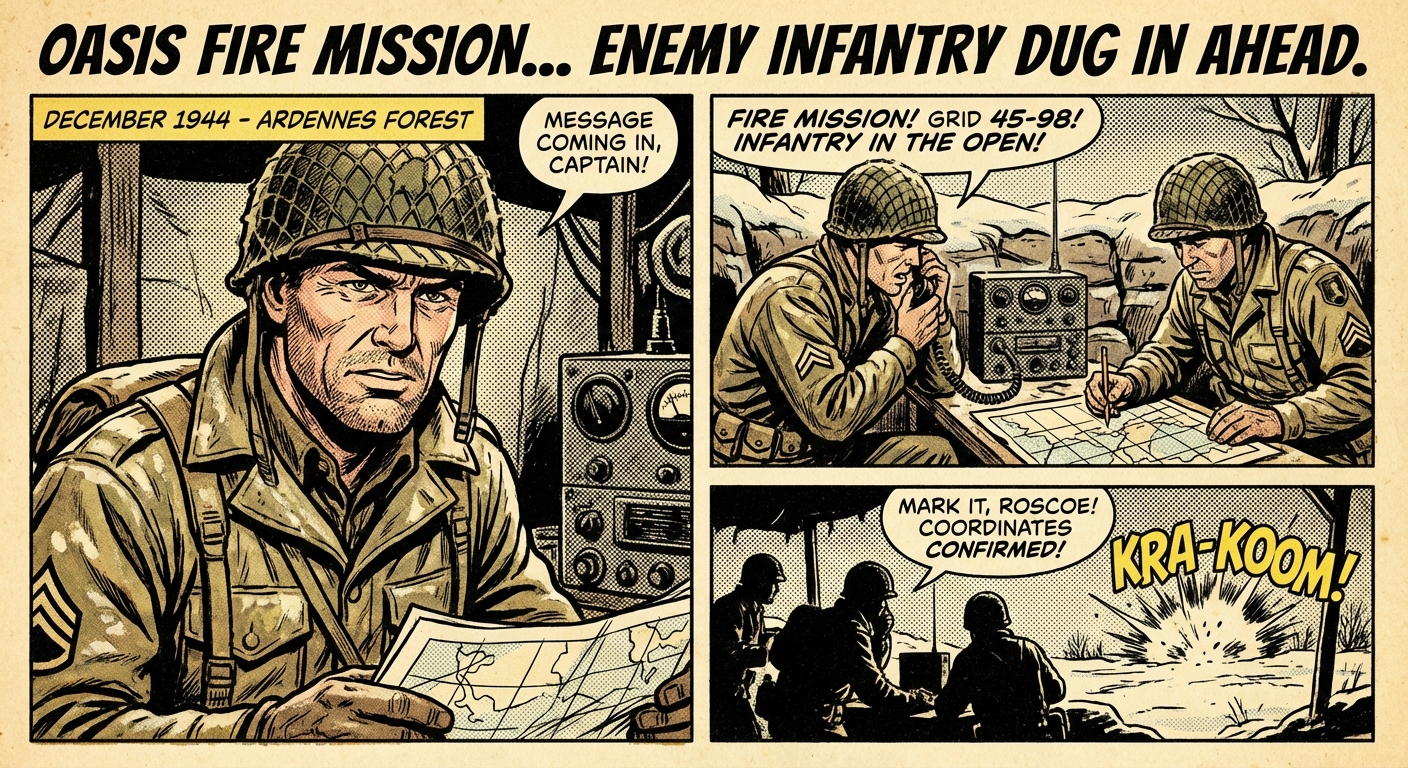 Artillery radio operators receive fire missions