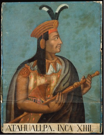 Portrait of Atahualpa (also Atahuallpa) (public domain, via Wikimedia Commons)