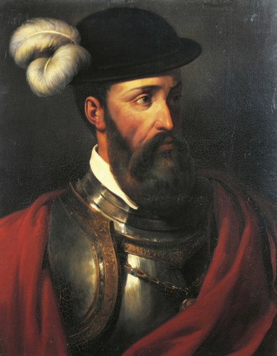 Portrait of Francisco Pizarro (public domain, via Wikimedia Commons)