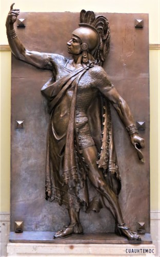 Portrait of Cuauhtémoc (public domain, via Wikimedia Commons)