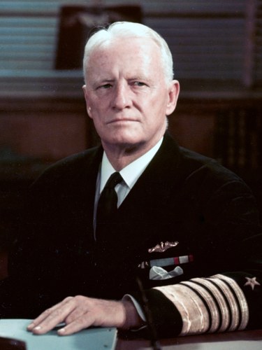 Portrait of Chester William Nimitz (public domain, via Wikimedia Commons)