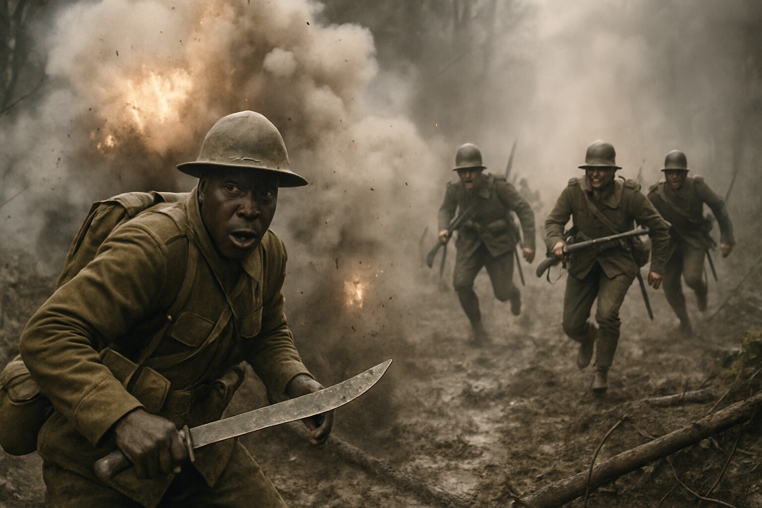 The German raid hit fast, using explosions and numbers to overwhelm the post.