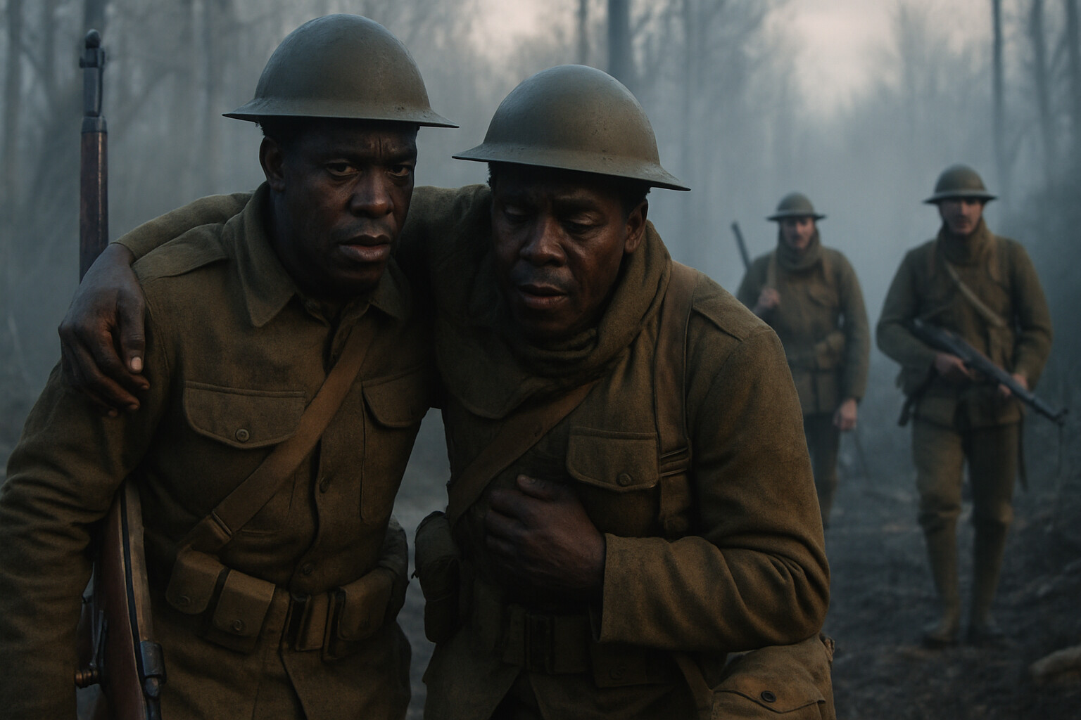 At dawn, relief found both men wounded but alive.