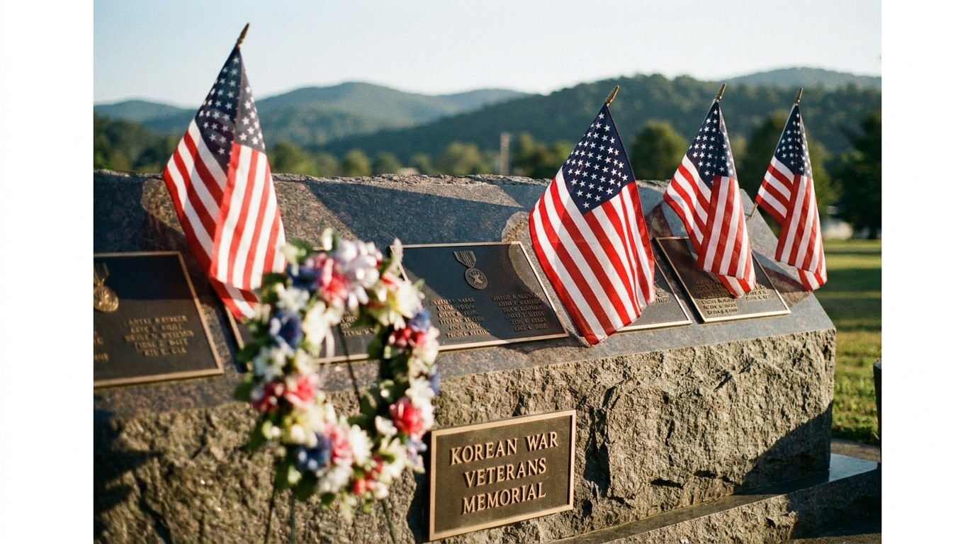 Modern memorial or historical marker commemorating the Korean War and soldiers like Miyamura