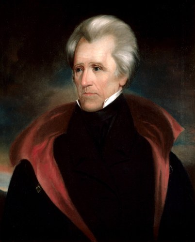 Portrait of Andrew Jackson (public domain, via Wikimedia Commons)
