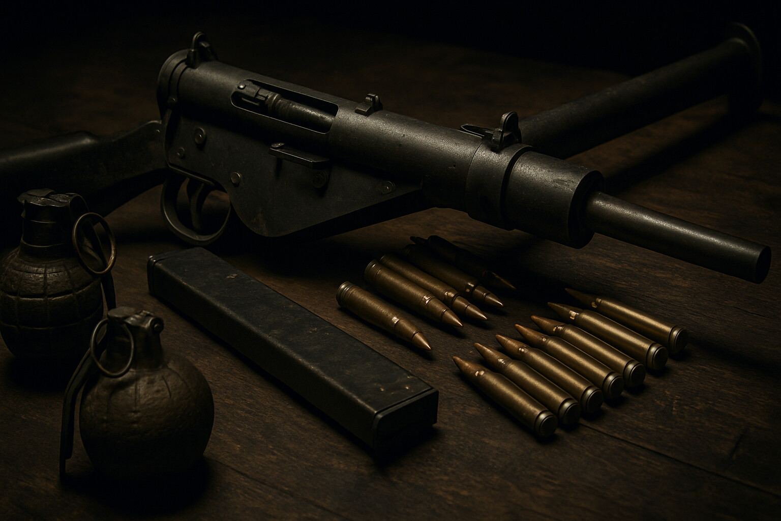 The Sten gun gave a scout a compact weapon for close streets and sudden contact.
