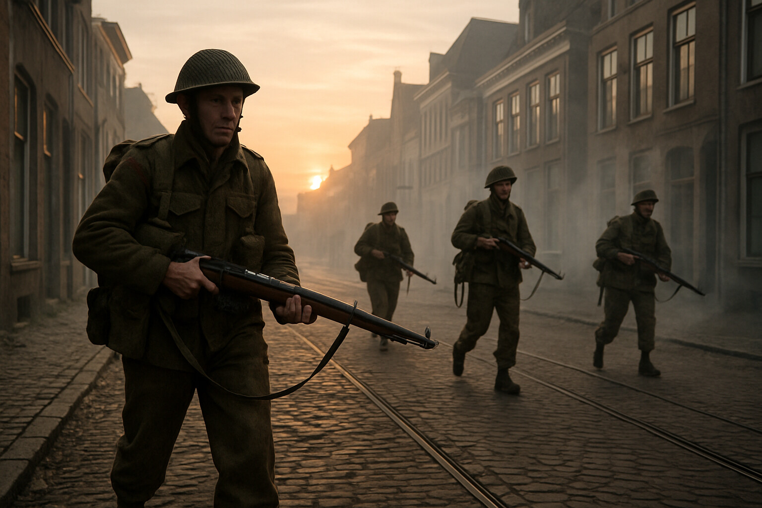 Canadian troops entered a city that had been spared a larger bombardment.