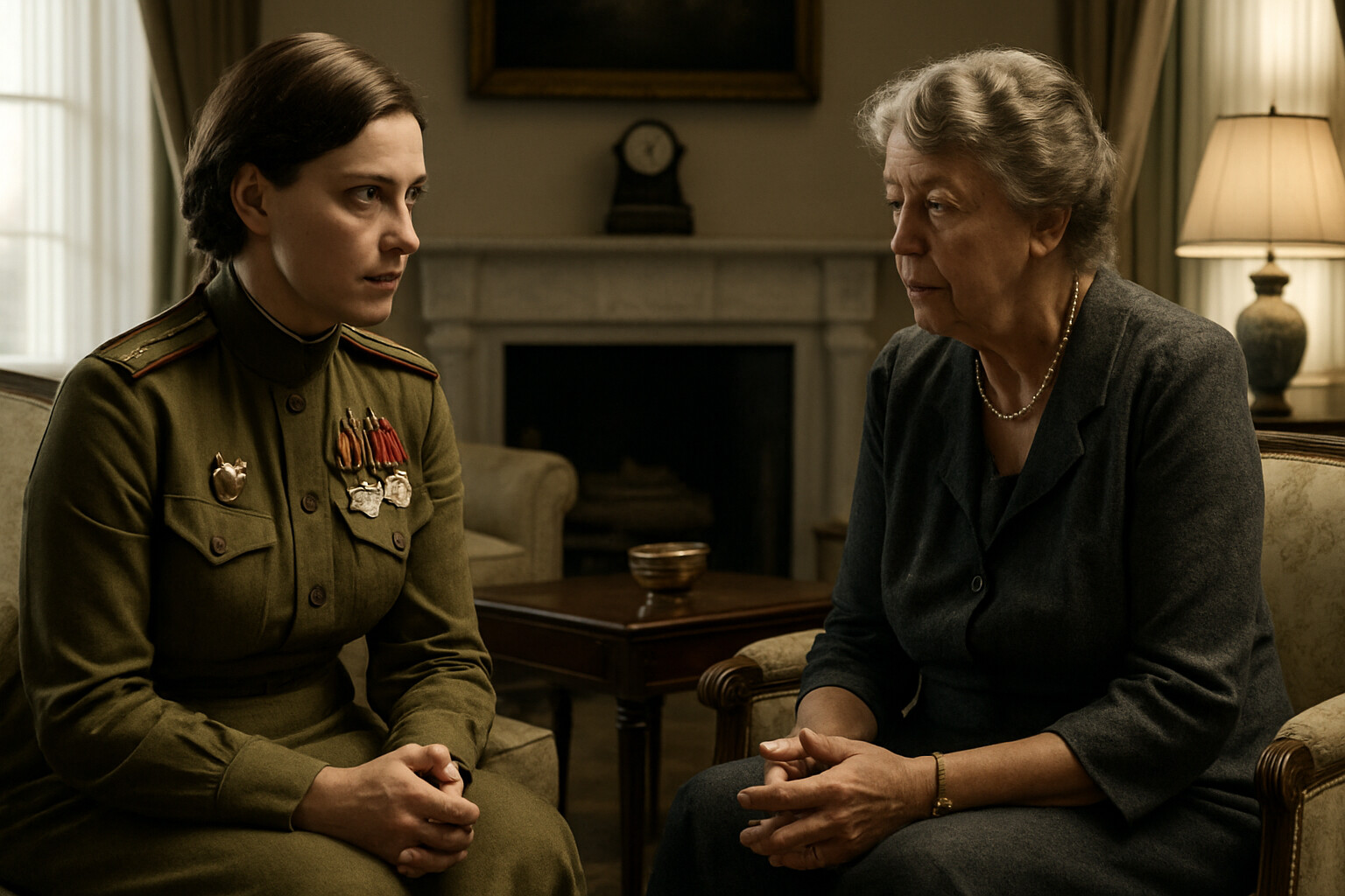 Pavlichenko meeting with Eleanor Roosevelt in the White House