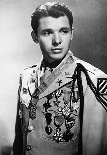 Portrait of Audie Leon Murphy (public domain, via Wikimedia Commons)