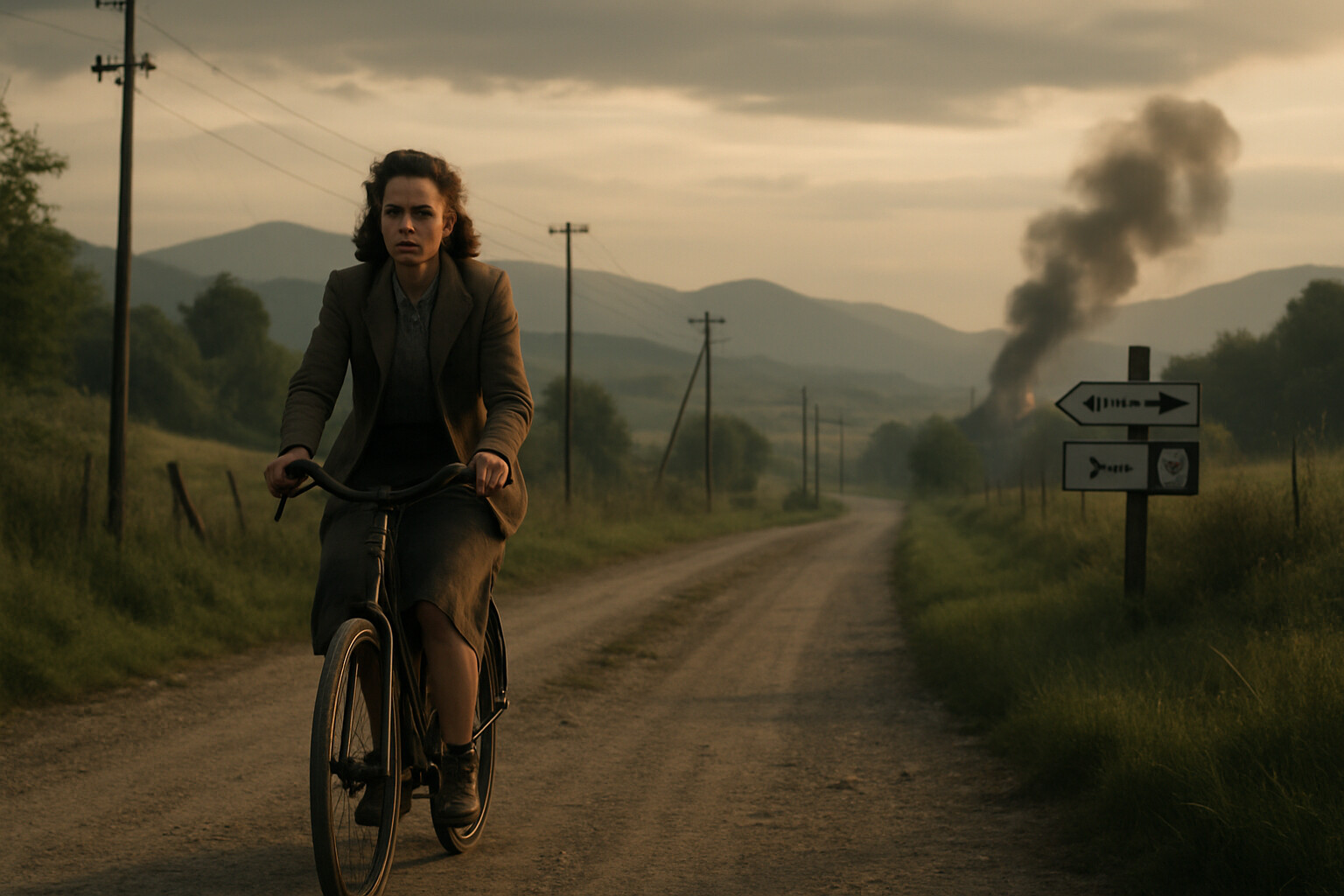 Wake cycling alone through a checkpoint-heavy landscape during her 500km journey to reestablish radio contact