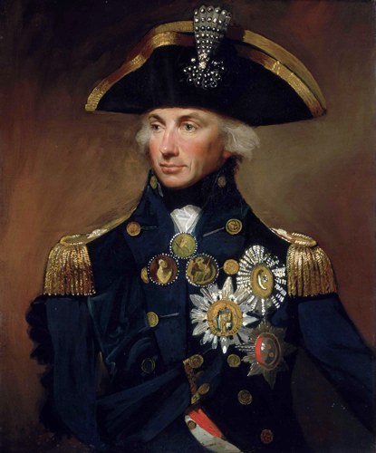 Portrait of Horatio Nelson (public domain, via Wikimedia Commons)