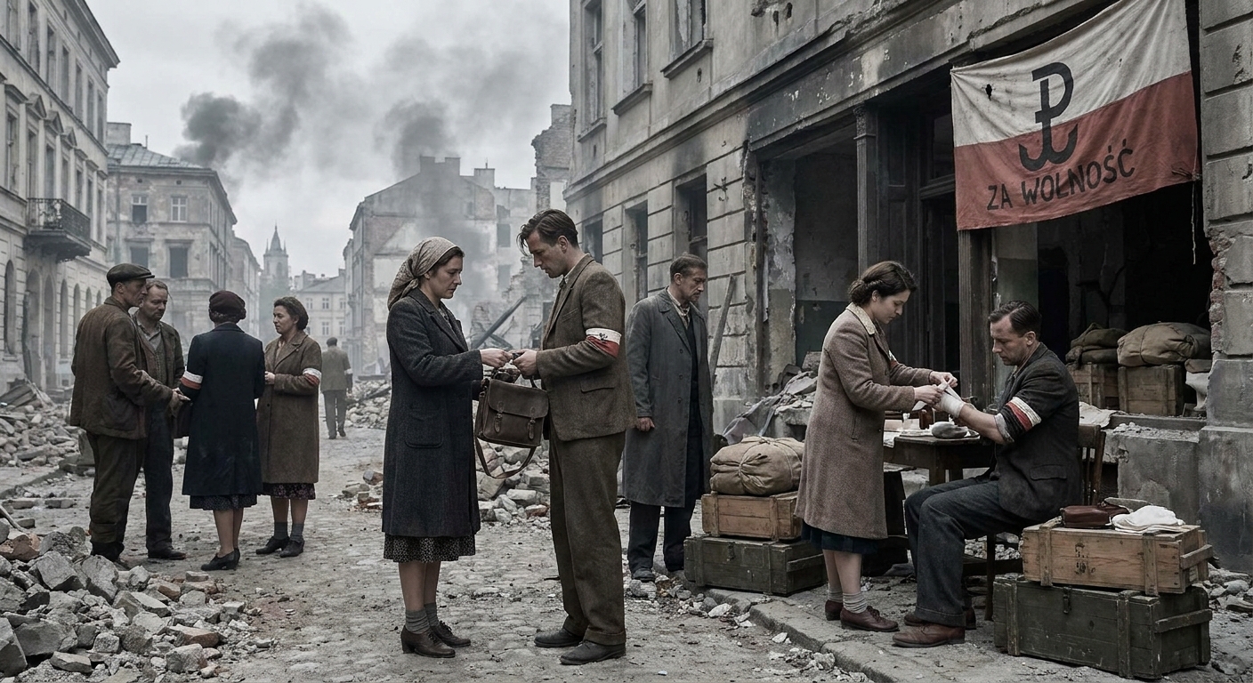 German destruction and bombardment of Warsaw